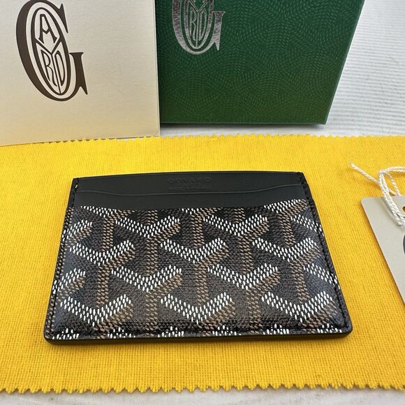 Goyard Saint-Sulpice Card Holder, Black & Brown Authentic Paris July 2025 - Picture 9 of 11
